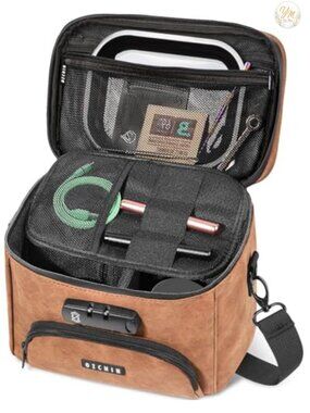 Large Smell Proof Bag with Combination Lock Activated Carbon Lining Travel